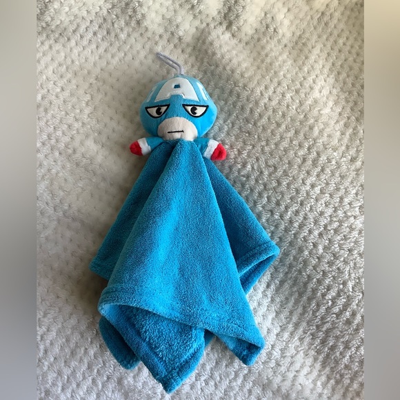 MINISO Marvel Captain America Plush Lovey Security Blanket Toy - Picture 2 of 10